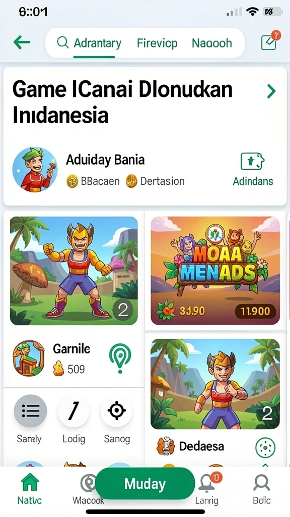 dna777 - Tampilan antarmuka utama yang menarik dan intuitif.