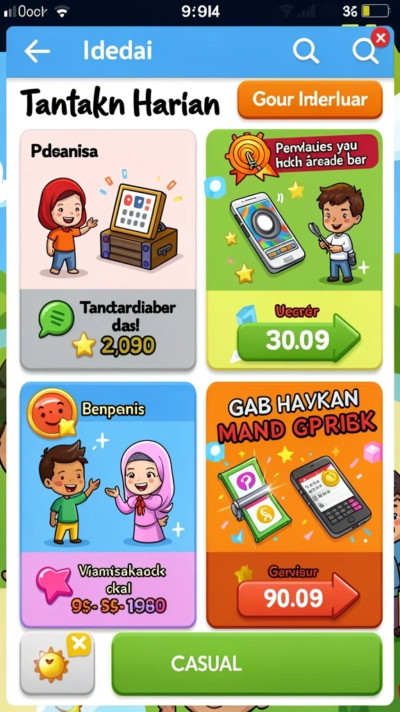 katawin - Leaderboard global untuk menambah keseruan.