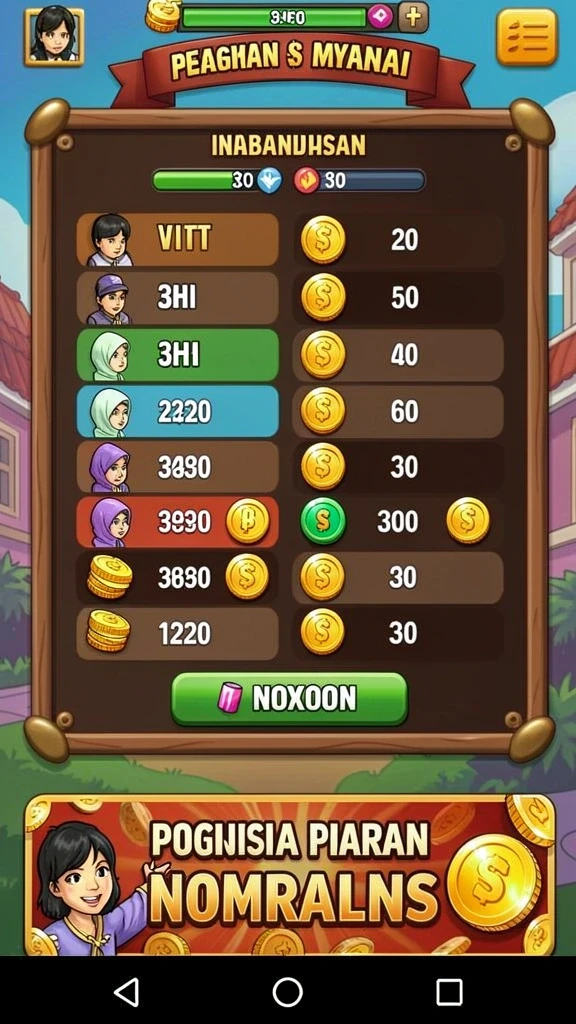 okjk - Screenshot menunjukkan karakter yang sedang beraksi di level baru.