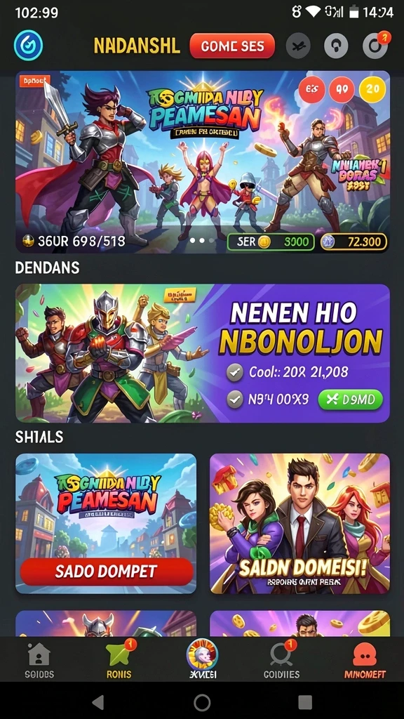 okjk - Screenshot memperlihatkan fitur sosial yang memungkinkan interaksi antar pemain.